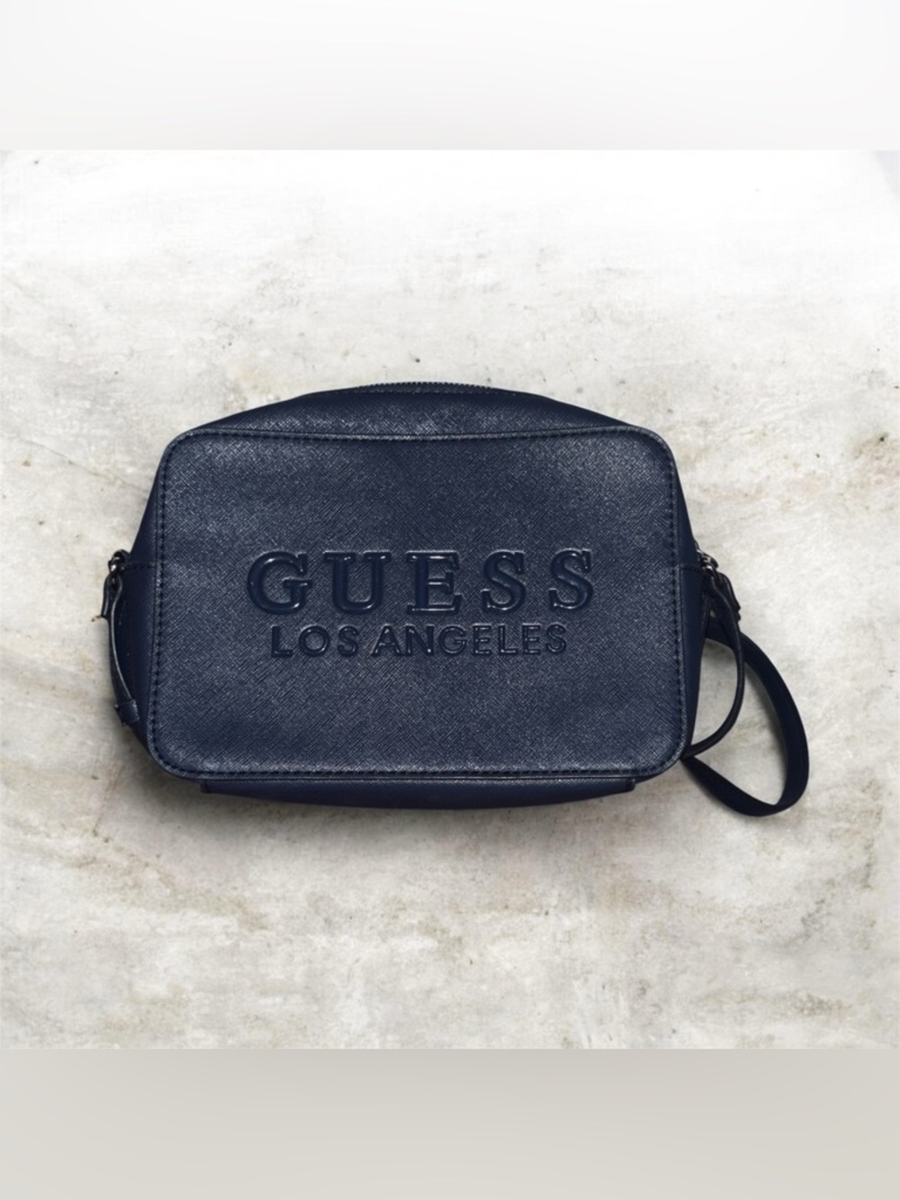 GUESS Navy Los Angeles Embossed Belt Bag